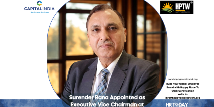 Surender Rana Appointed as Executive Vice Chairman at Capital India Finance Limited