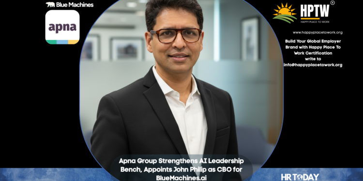 Apna Group Strengthens AI Leadership Bench, Appoints John Philip as CBO for BlueMachines.ai