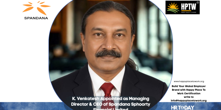K. Venkatesh Appointed as Managing Director & CEO of Spandana Sphoorty Financial Limited