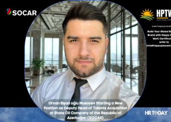 Orxan Elşad oğlu Musayev Starting a New Position as Deputy Head of Talents Acquisition at State Oil Company of the Republic of Azerbaijan (SOCAR)
