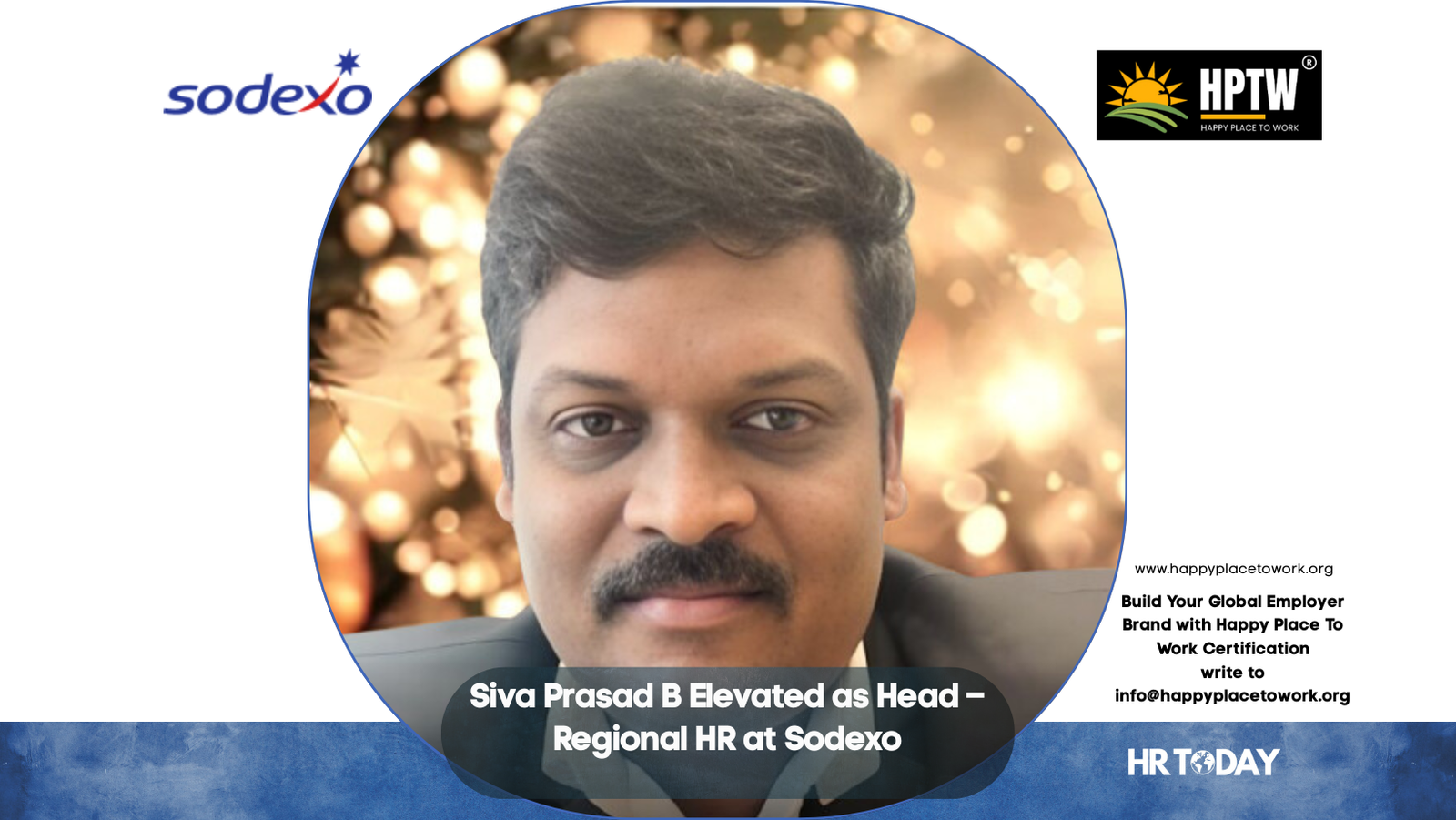 Siva Prasad B Elevated as Head – Regional HR at Sodexo
