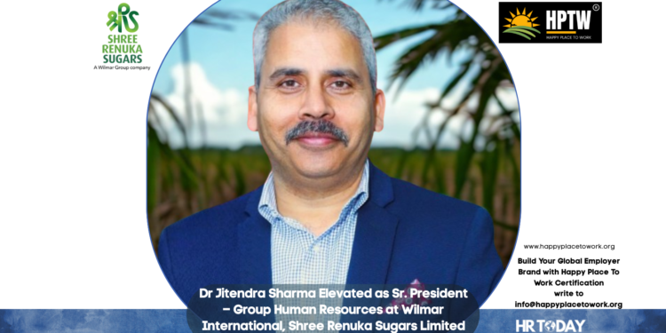 Dr Jitendra Sharma Elevated as Sr. President – Group Human Resources at Wilmar International, Shree Renuka Sugars Limited