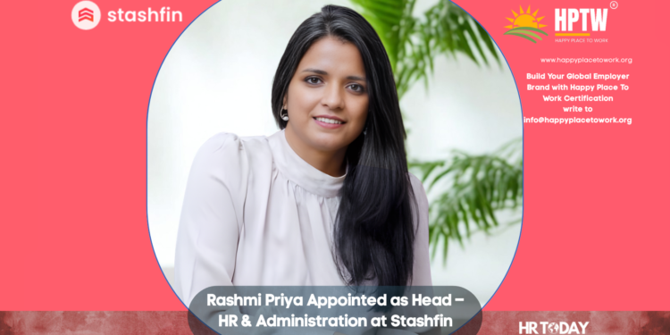 Rashmi Priya Appointed as Head – HR & Administration at Stashfin