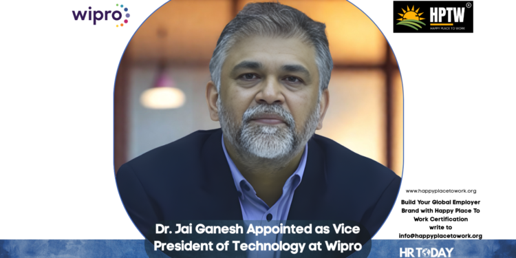 Dr. Jai Ganesh Appointed as Vice President of Technology at Wipro