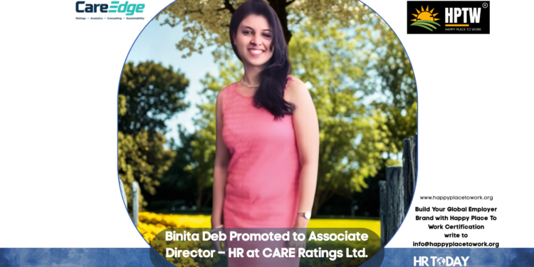 Binita Deb Promoted to Associate Director – HR at CARE Ratings Ltd.