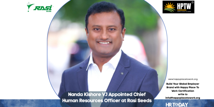 Nanda Kishore VJ Appointed Chief Human Resources Officer at Rasi Seeds