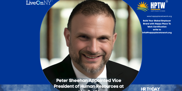 Peter Sheehan Appointed Vice President of Human Resources at LiveOnNY