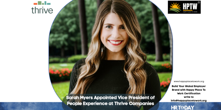 Sarah Myers Appointed Vice President of People Experience at Thrive Companies