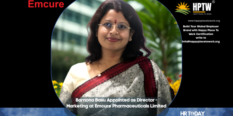 Barnona Basu Appointed as Director - Marketing at Emcure Pharmaceuticals Limited