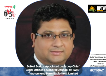 Saikat Sarkar Appointed as Group Chief Legal Officer & General Counsel at TAFE - Tractors and Farm Equipment Limited