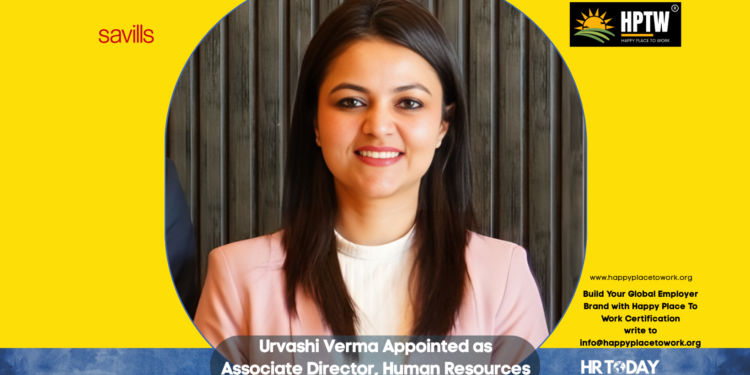 Urvashi Verma Appointed as Associate Director, Human Resources at Savills India