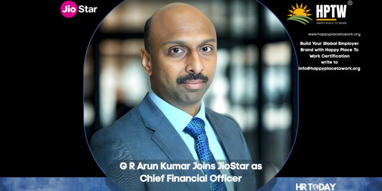 G R Arun Kumar Joins JioStar as Chief Financial Officer
