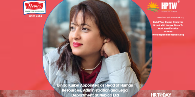 Binita Kuikel Appointed as Head of Human Resources, Administration and Legal Department at Nebico Ltd