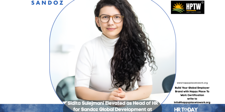 Sidita Sulejmani Elevated as Head of HR for Sandoz Global Development at Sandoz