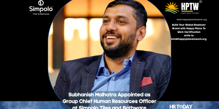 Subhanish Malhotra Appointed as Group Chief Human Resources Officer at Simpolo Tiles and Bathware