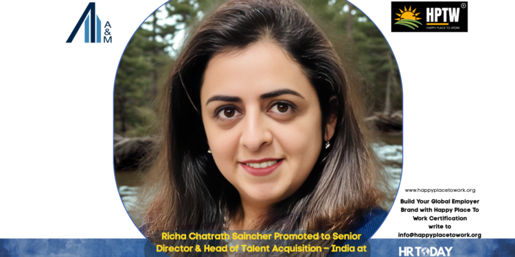 Richa Chatrath Saincher Promoted to Senior Director & Head of Talent Acquisition – India at Alvarez & Marsal