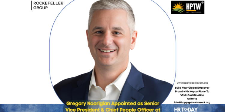 Gregory Noorigian Appointed as Senior Vice President & Chief People Officer at Rockefeller Group