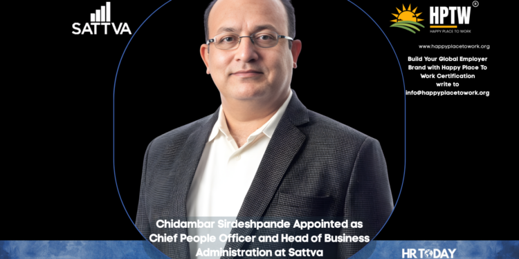 Chidambar Sirdeshpande Appointed as Chief People Officer and Head of Business Administration at Sattva