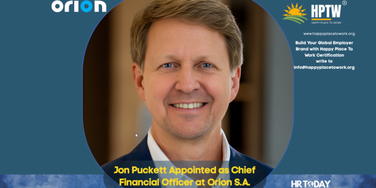 Jon Puckett Appointed as Chief Financial Officer at Orion S.A.