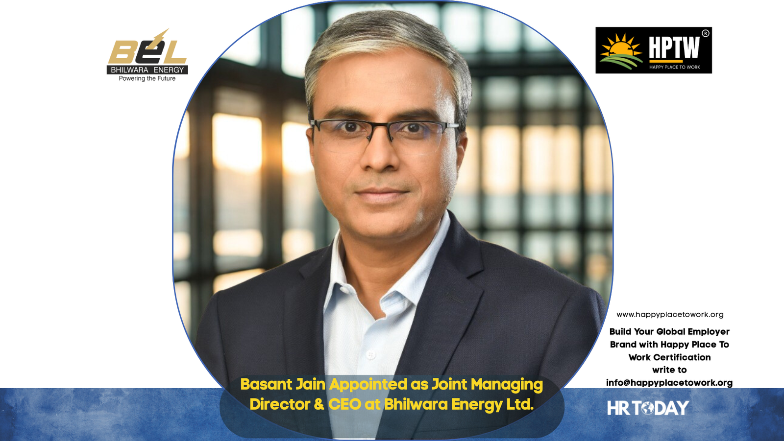 Basant Jain Appointed as Joint Managing Director & CEO at Bhilwara Energy Ltd.