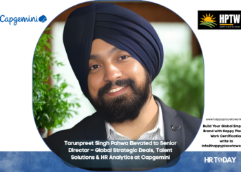 Tarunpreet Singh Pahwa Elevated to Senior Director – Global Strategic Deals, Talent Solutions & HR Analytics at Capgemini