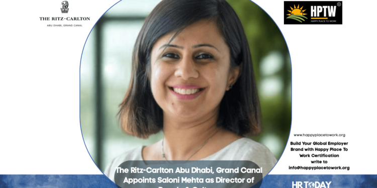 The Ritz-Carlton Abu Dhabi, Grand Canal Appoints Saloni Mehta as Director of People & Culture