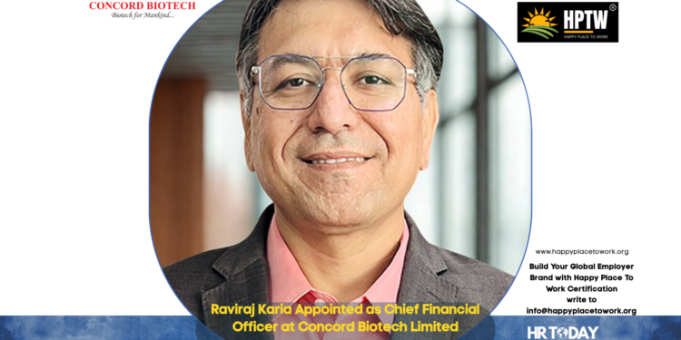 Raviraj Karia Appointed as Chief Financial Officer at Concord Biotech Limited