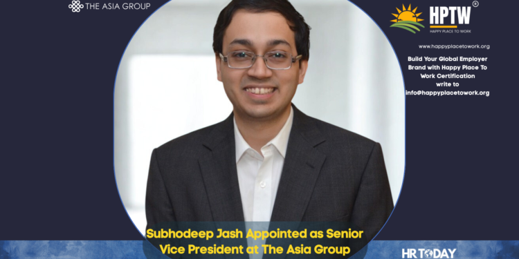 Subhodeep Jash Appointed as Senior Vice President at The Asia Group