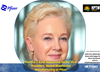 Martina J. Ryall Appointed Senior Vice President, Global Biopharma Manufacturing at Pfizer