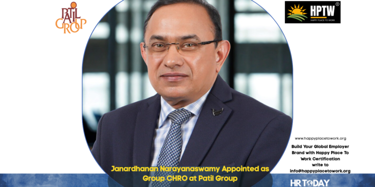 Janardhanan Narayanaswamy Appointed as Group CHRO at Patil Group