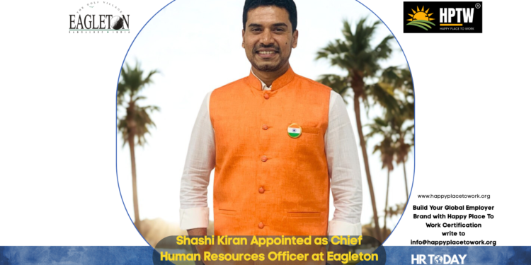 Shashi Kiran Appointed as Chief Human Resources Officer at Eagleton – The Golf Resort