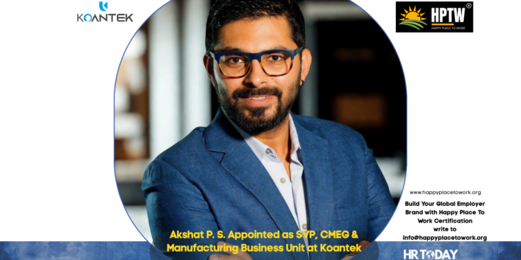 Akshat P. S. Appointed as SVP, CMEG & Manufacturing Business Unit at Koantek
