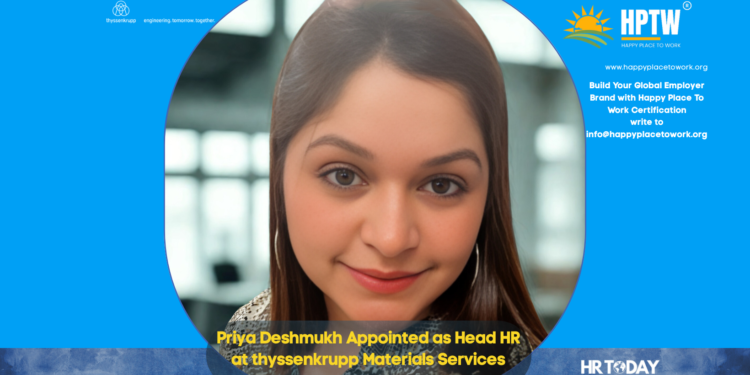 Priya Deshmukh Appointed as Head HR at thyssenkrupp Materials Services