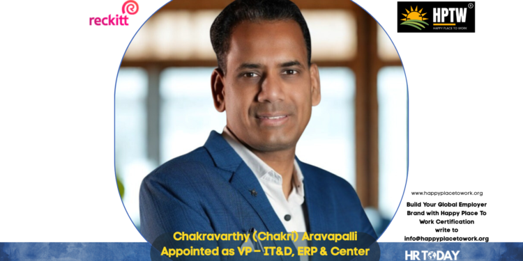 Chakravarthy (Chakri) Aravapalli Appointed as VP – IT&D, ERP & Center Head, Hyderabad Hub at Reckitt