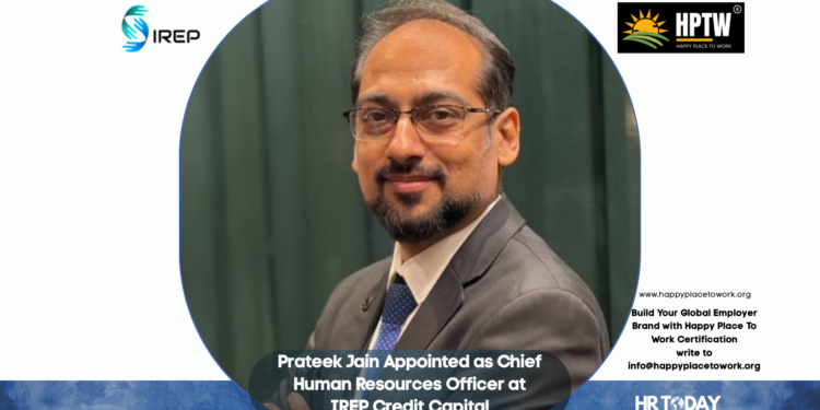 Prateek Jain Appointed as Chief Human Resources Officer at IREP Credit Capital