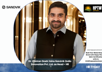 Dr. Chintan Doshi Joins Sandvik India Innovation Pvt. Ltd. as Head – HR
