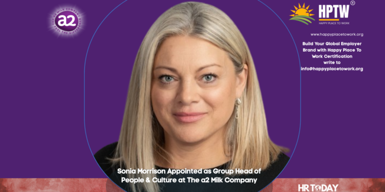 Sonia Morrison Appointed as Group Head of People & Culture at The a2 Milk Company