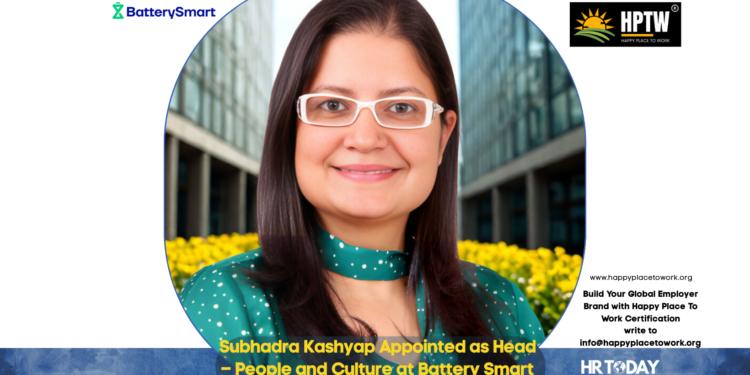 Subhadra Kashyap Appointed as Head – People and Culture at Battery Smart