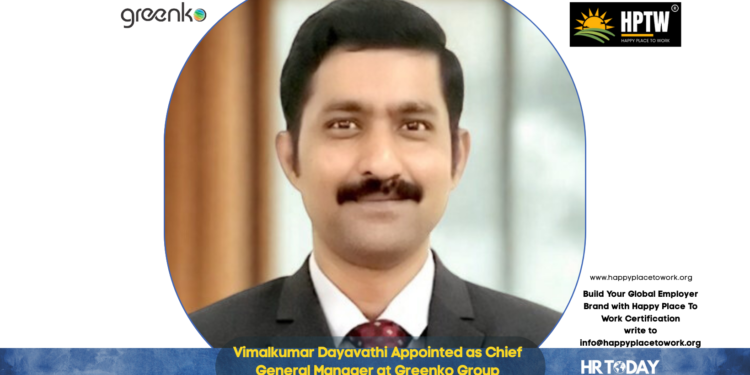 Vimalkumar Dayavathi Appointed as Chief General Manager at Greenko Group