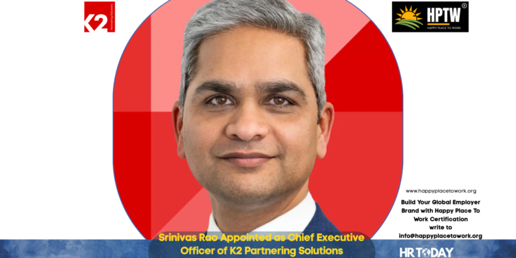 Srinivas Rao Appointed as Chief Executive Officer of K2 Partnering Solutions