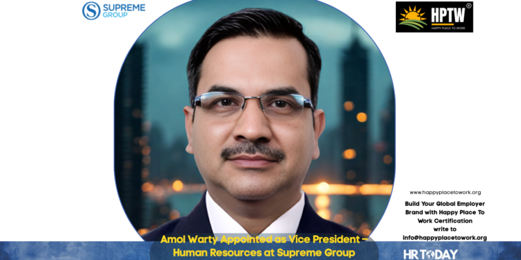 Amol Warty Appointed as Vice President – Human Resources at Supreme Group