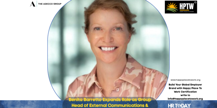 Benita Barretto Expands Role as Group Head of External Communications & Investor Relations at The Adecco Group