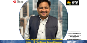 Ram Singoriya Appointed as State Head Sales – MP / Additional General Manager at Shree Cement Ltd.