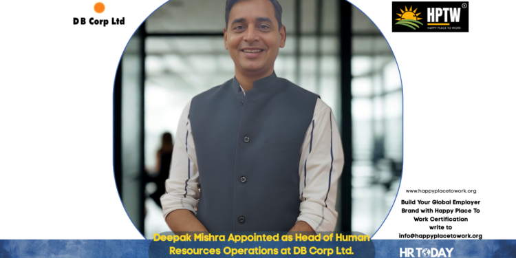 Deepak Mishra Appointed as Head of Human Resources Operations at DB Corp Ltd.