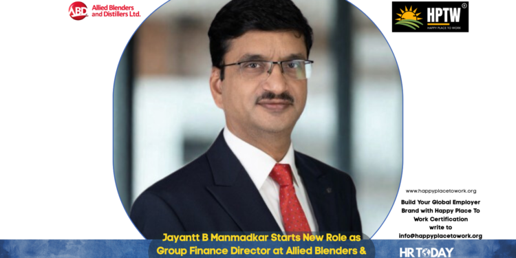 Jayantt B Manmadkar Starts New Role as Group Finance Director at Allied Blenders & Distillers Ltd.