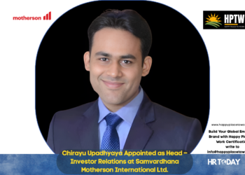 Chirayu Upadhyaya Appointed as Head – Investor Relations at Samvardhana Motherson International Ltd.