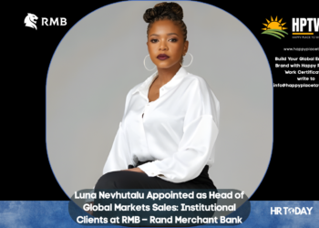 Luna Nevhutalu Appointed as Head of Global Markets Sales: Institutional Clients at RMB – Rand Merchant Bank