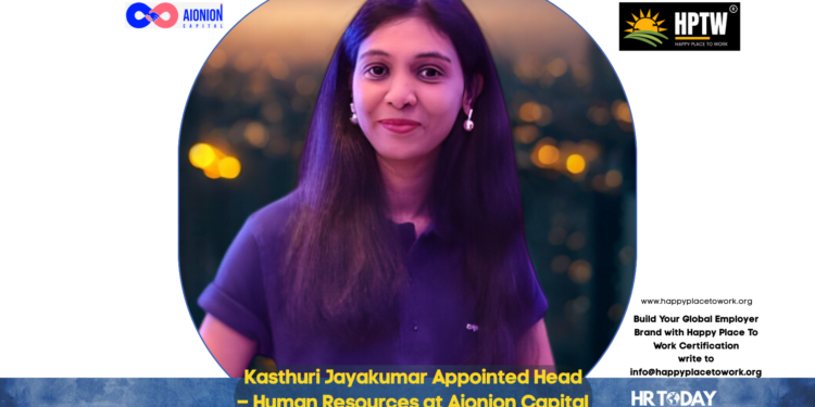 Kasthuri Jayakumar Appointed Head – Human Resources at Aionion Capital