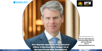 John Shipman Appointed Chief Executive Officer of Barclays Bank (Suisse) SA at Barclays Private Bank International