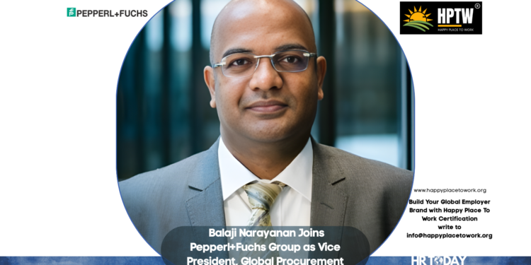 Balaji Narayanan Joins Pepperl+Fuchs Group as Vice President, Global Procurement